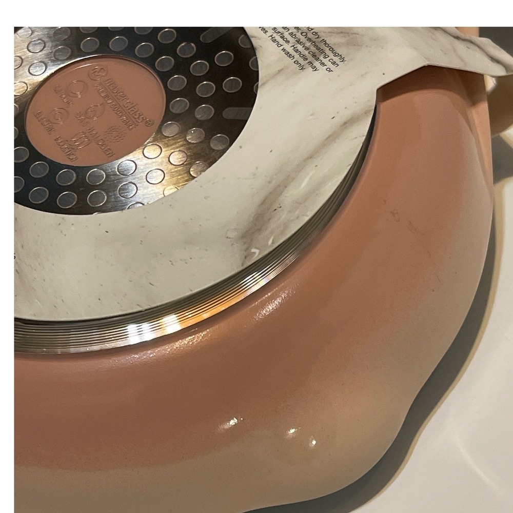 Masterclass Skillet 8" Pink Cast Aluminum Ceramic Non-Stick Induction Frying Pan